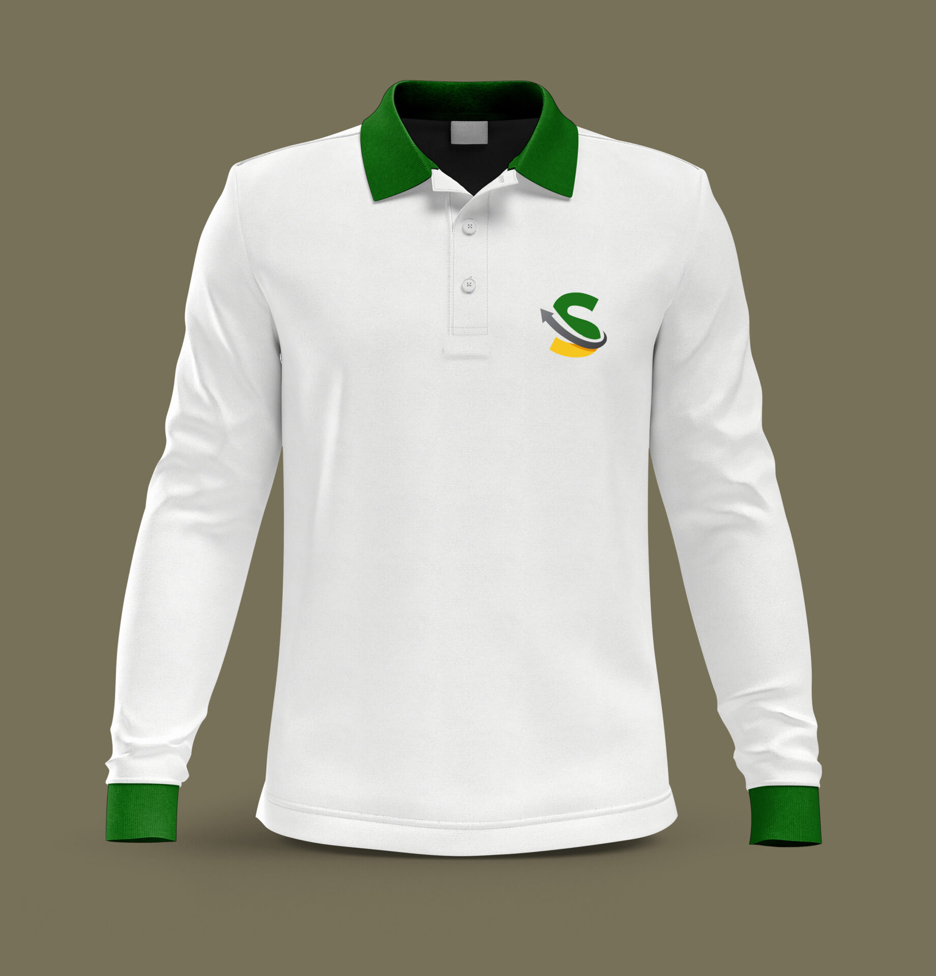 Peça 1 - Camiseta Polo (manga longa) - Mockup